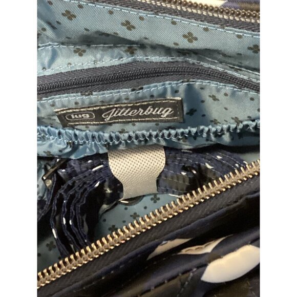 LUG Jitterbug Crossbody Navy Gingham NWT - Picture 3 of 3